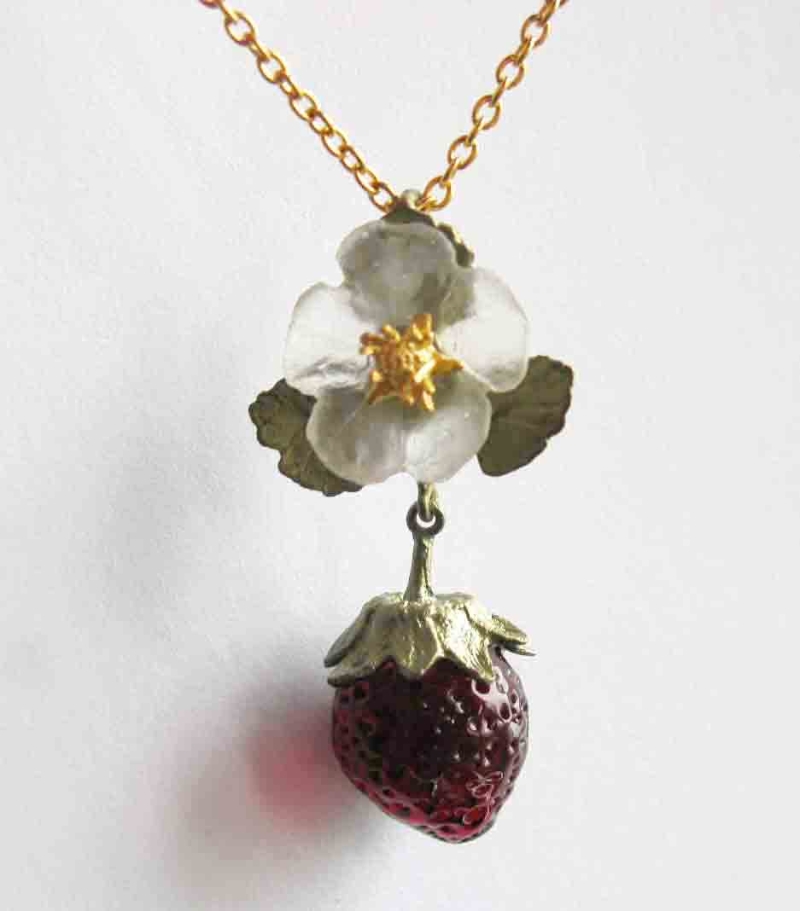 Strawberry Flower Necklace